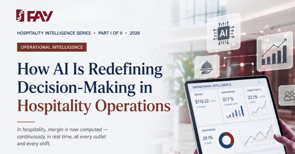 AI in Hospitality Operations improving hotel revenue management, labor optimization, and operational decision-making.